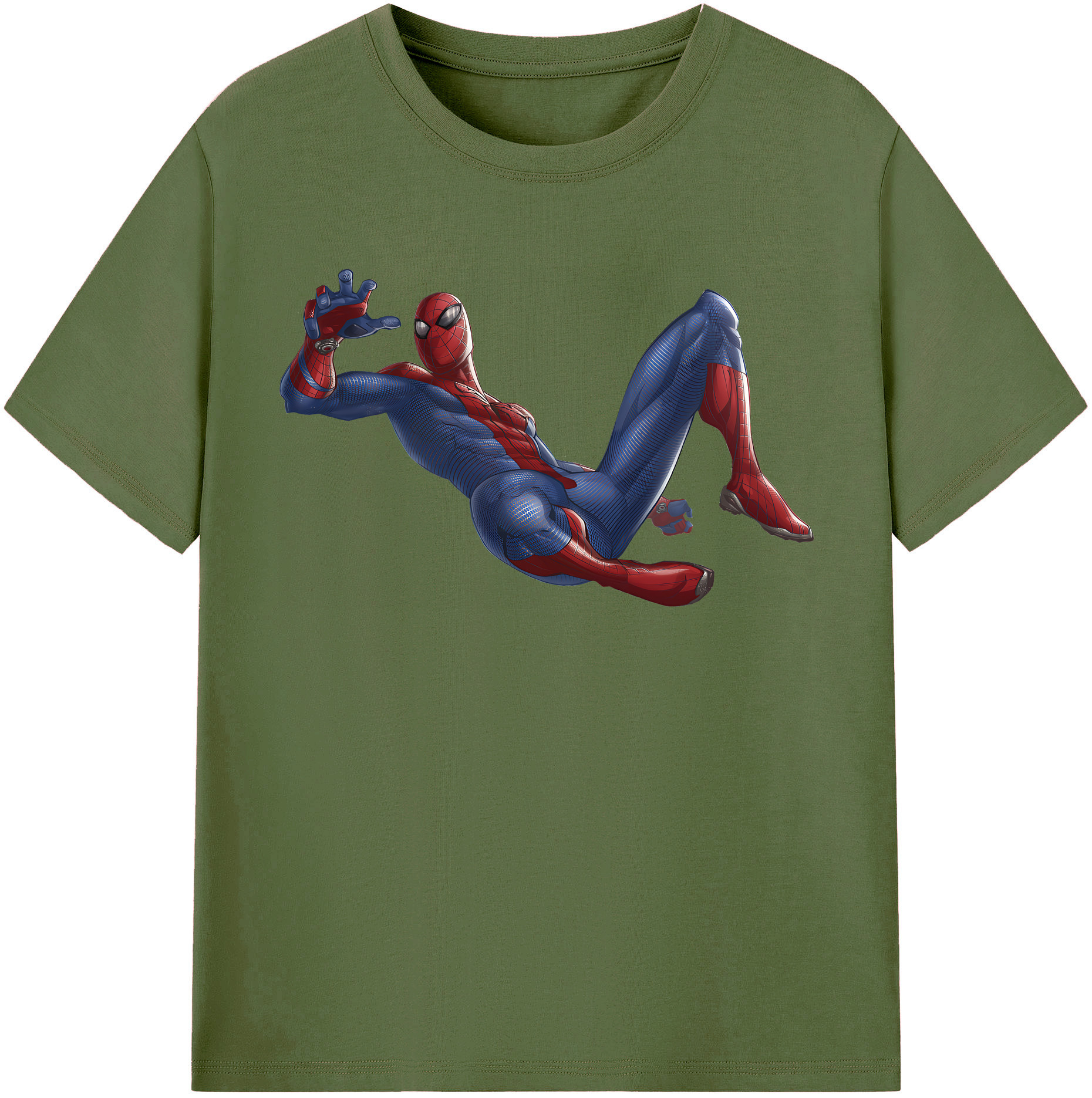 （画像用） Spider Man スパイダーマン 綿100％半袖Tシャツ（フロントプリント）